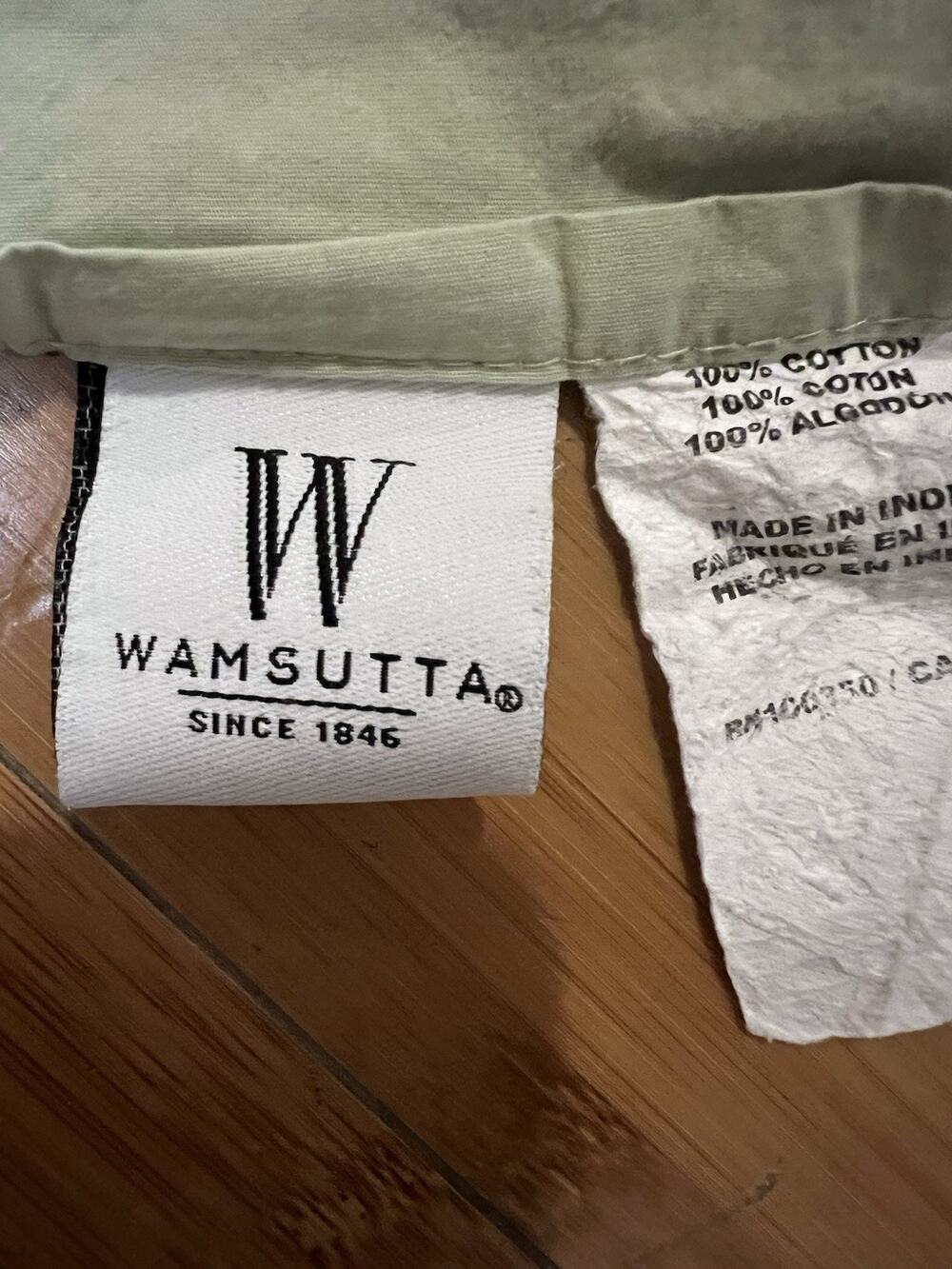 Wamsutta 100% Cotton Queen Size Flat Sheet Green 92 x 103”